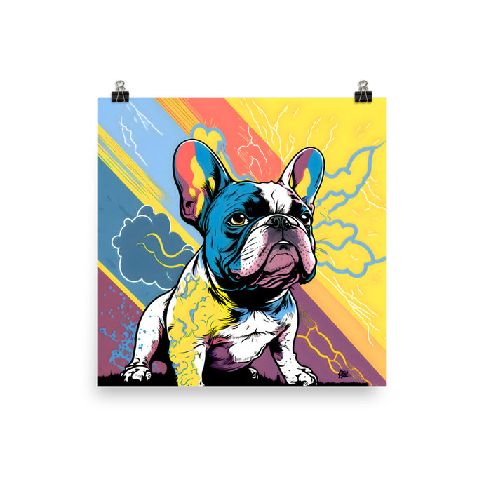 Abstract Frenchie Poster