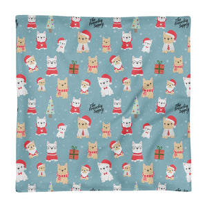Holiday Frenchie Premium Pillow Case