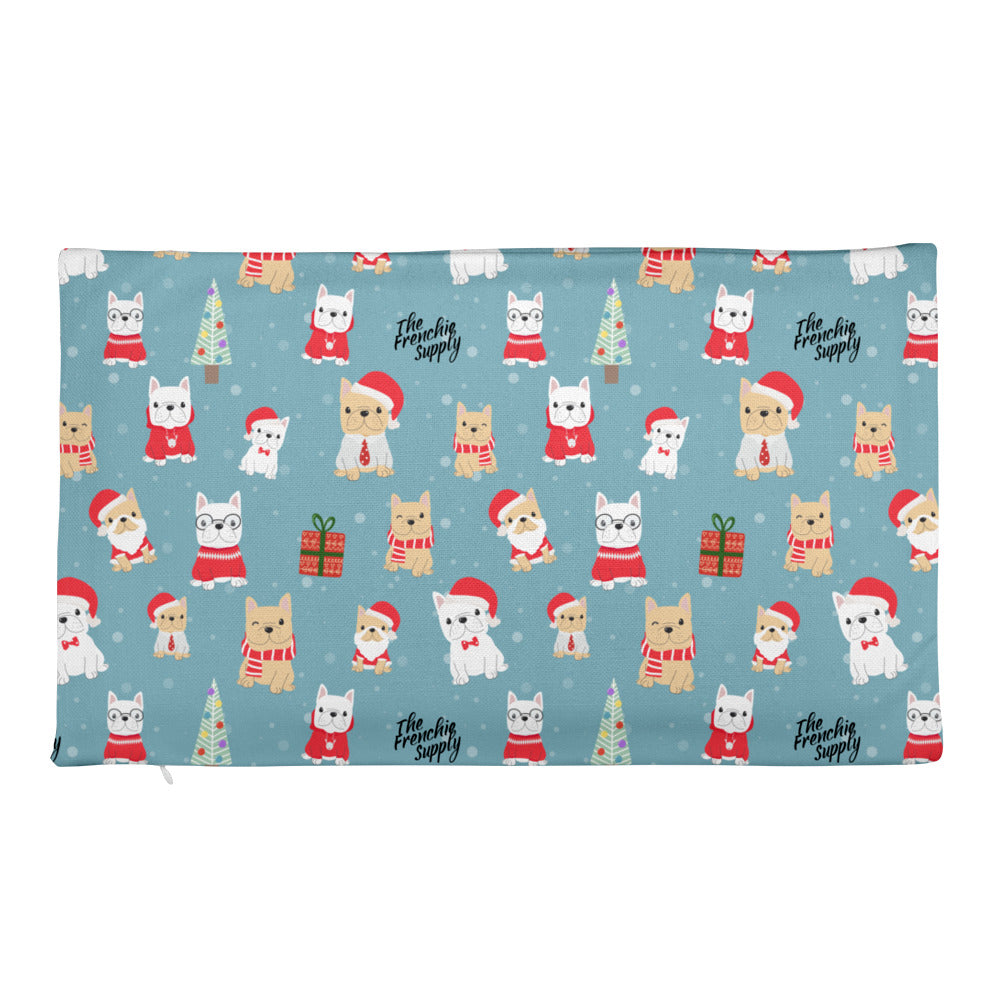 Holiday Frenchie Premium Pillow Case